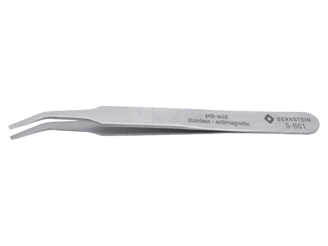 Pincet; 120mm; Bladen: gebogen,smal; De vorm van de punt: plat Pincet; 120mm; Bladen: gebogen,smal; De vorm van de punt: plat